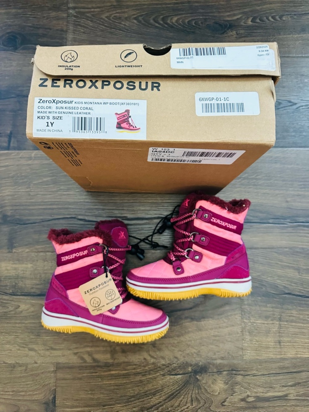 ZeroXposur Girls Waterproof Winter Snow Boots